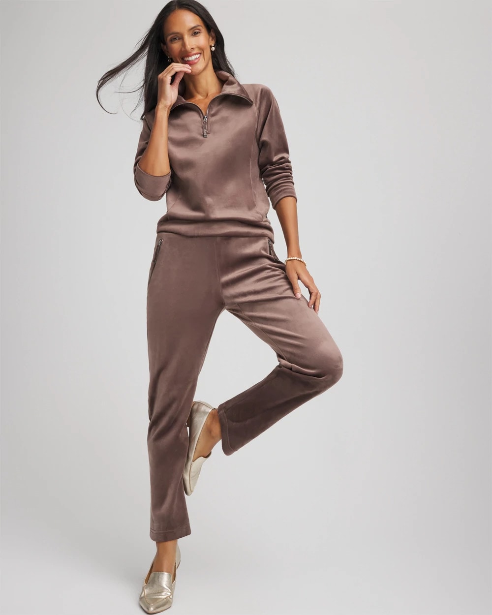 Zenergy® Velour Tapered Ankle Pants
