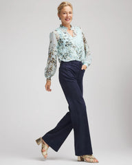 Faux Suede Bootcut Ankle Pants