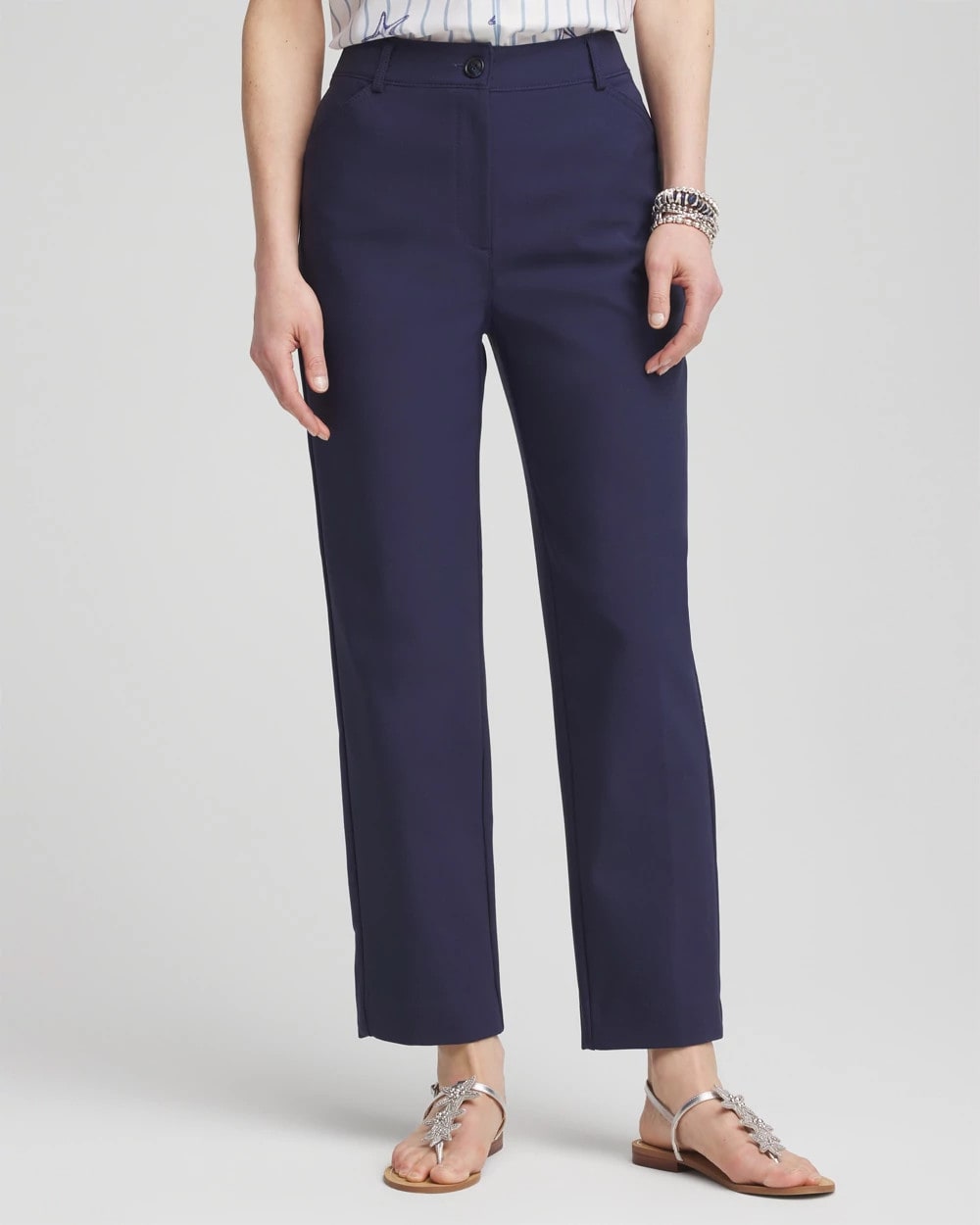 Fly Front Ankle Pants