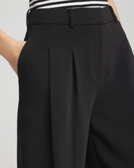 Crepe Pleated Relaxed Pants