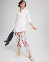 Brigitte™ Slub Slim Cropped Pants