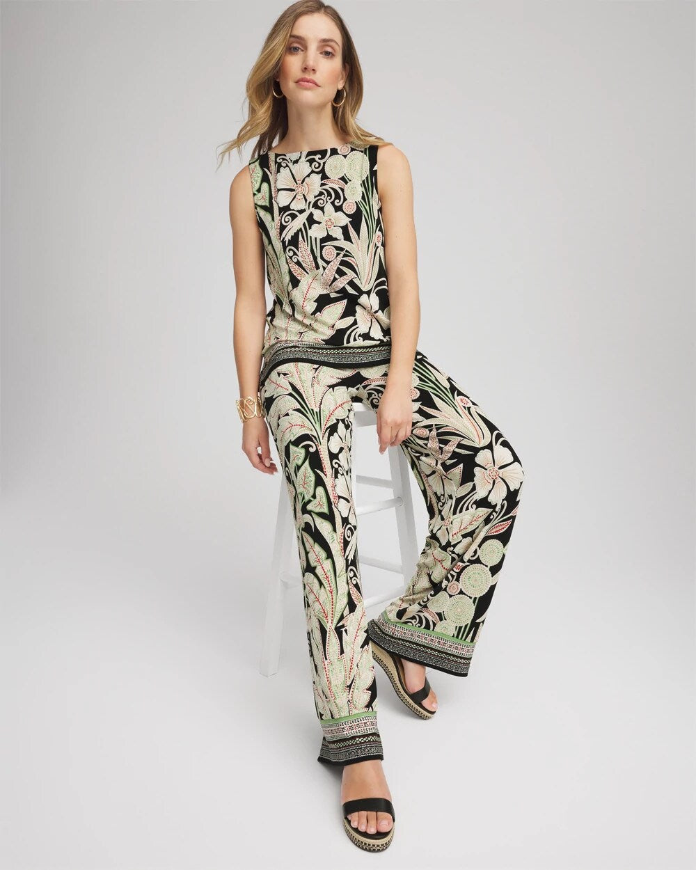 Travelers™ Island-Motif Palazzo Pants