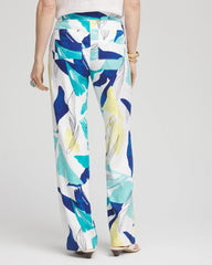 Tropical Linen Stretch Relaxed Pants