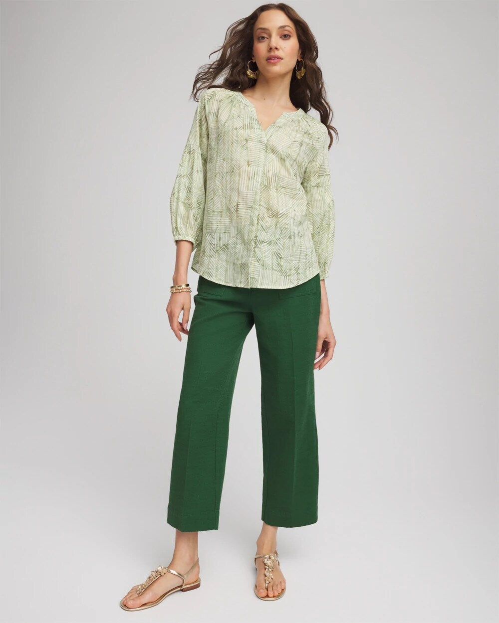 Cropped Straight-Leg Pants