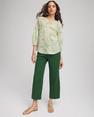Cropped Straight-Leg Pants