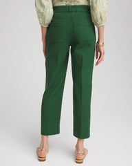Cropped Straight-Leg Pants