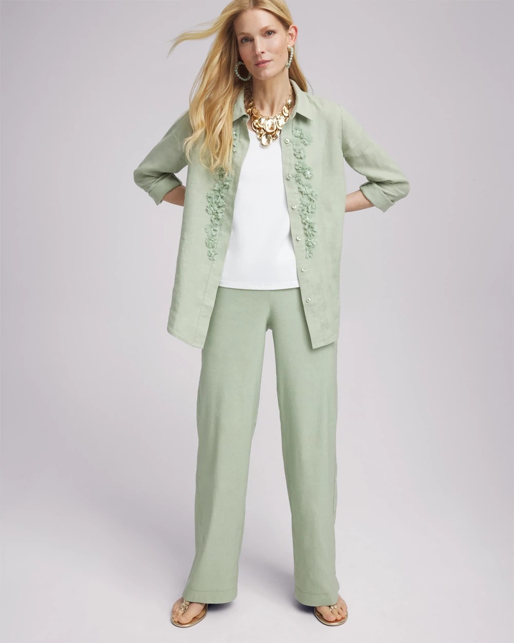 Linen Stretch Relaxed Pants