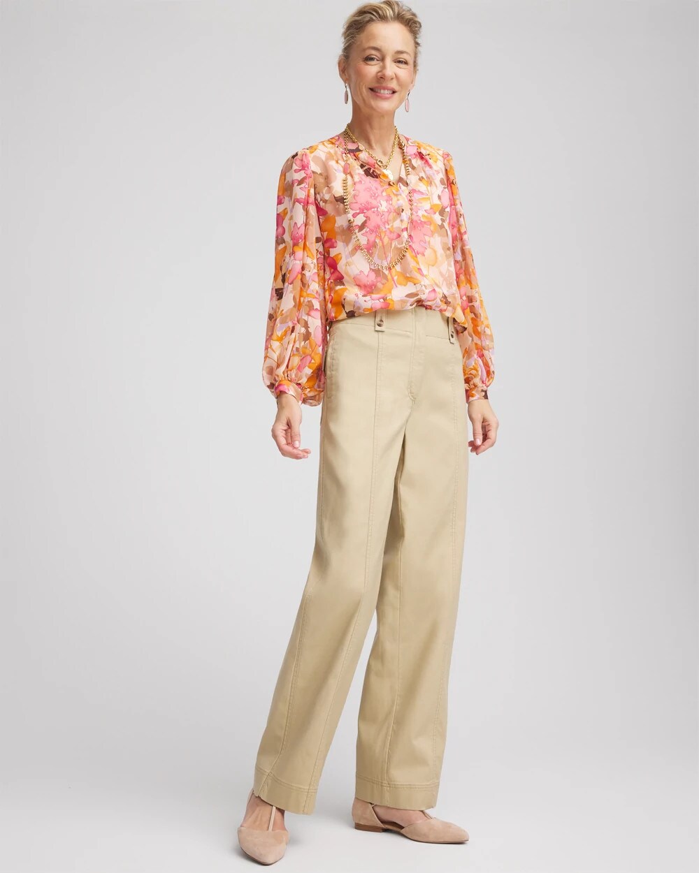 Utility Twill Straight Leg Pants