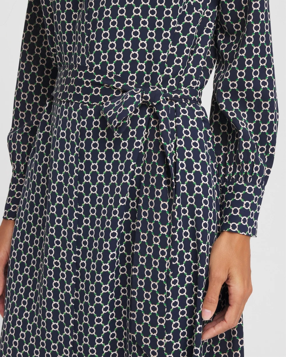 Chain Print Maxi Shirtdress