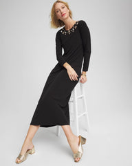 Embellished Column Maxi Dress