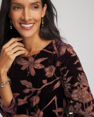 Burnout Velvet Midi Dress