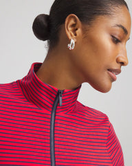 Zenergy® UPF Knit Stripe Half-Zip Dress