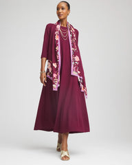 Seamed Crepe Maxi Dress