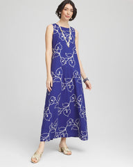 Embroidered Sleeveless Maxi Dress