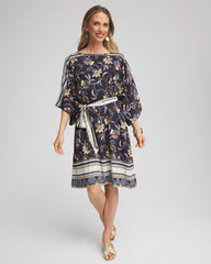 Georgette Boatneck Kaftan Dress