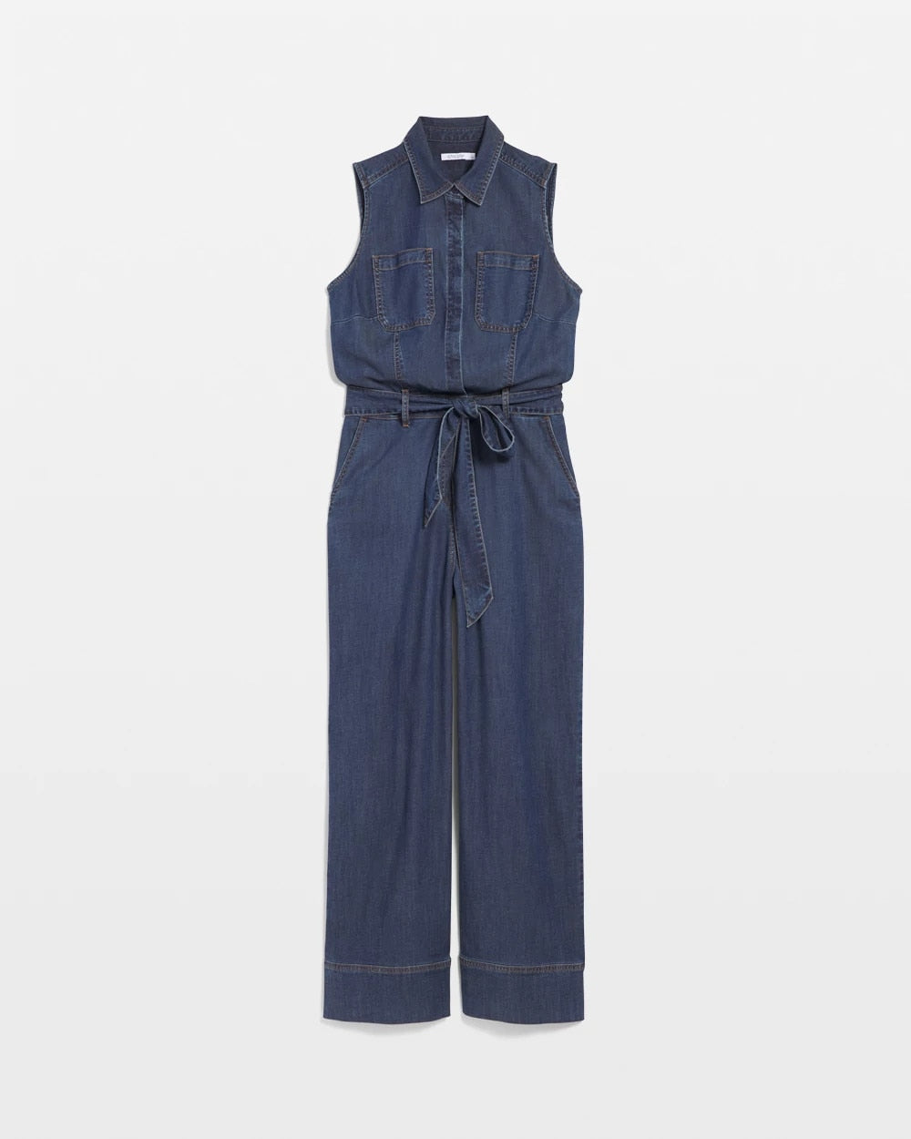 Denim Wide-Leg Jumpsuit