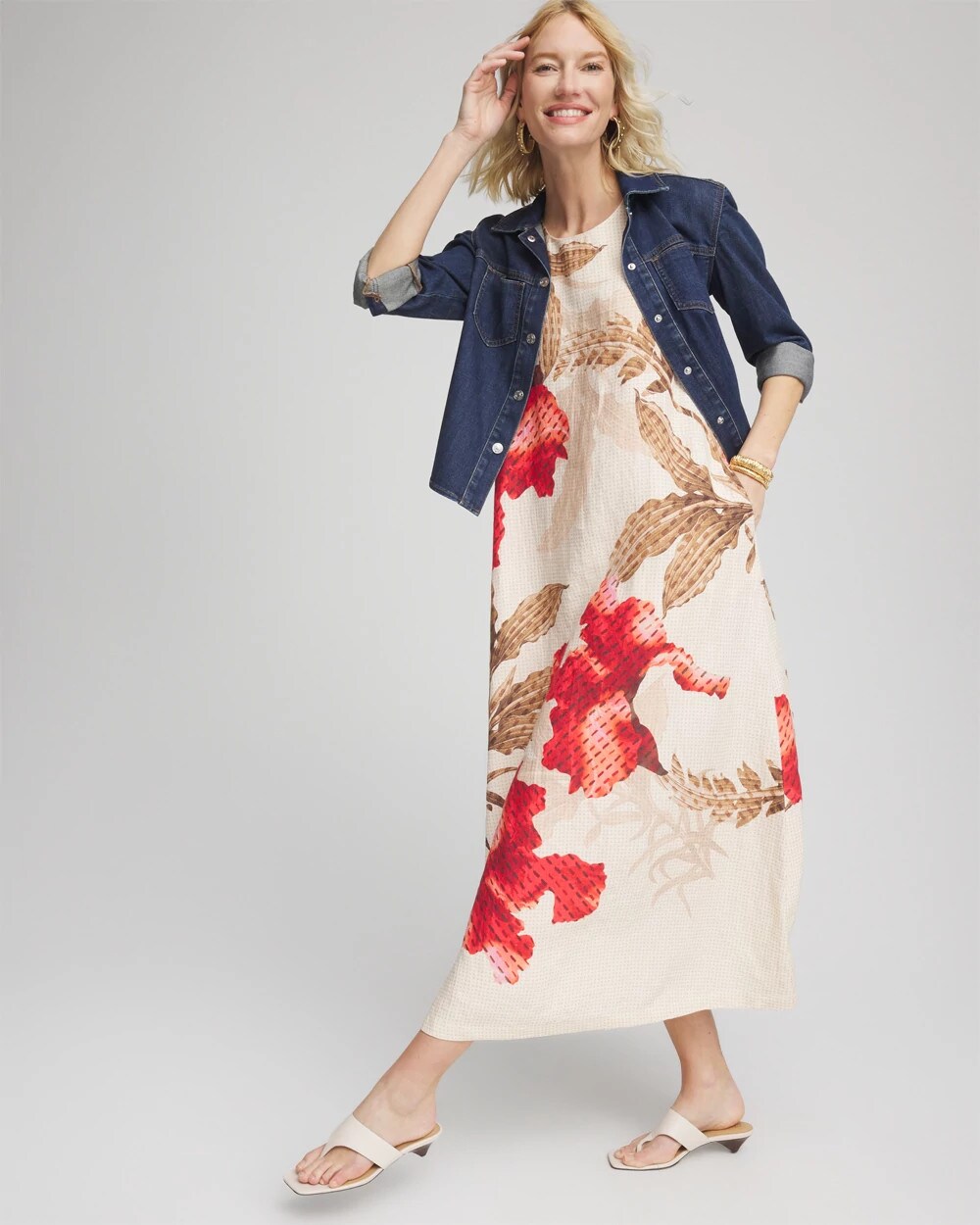 Floral Tank Linen Maxi Dress