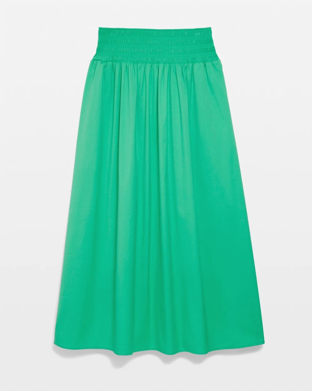 Poplin Smocked Waist Skirt