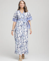 Surplice Matte Satin Maxi Dress
