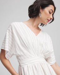 Metallic Striped Maxi Dress