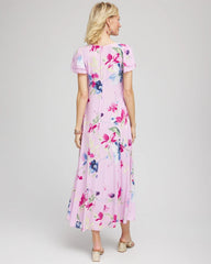 Crepe V-Neck Maxi Dress