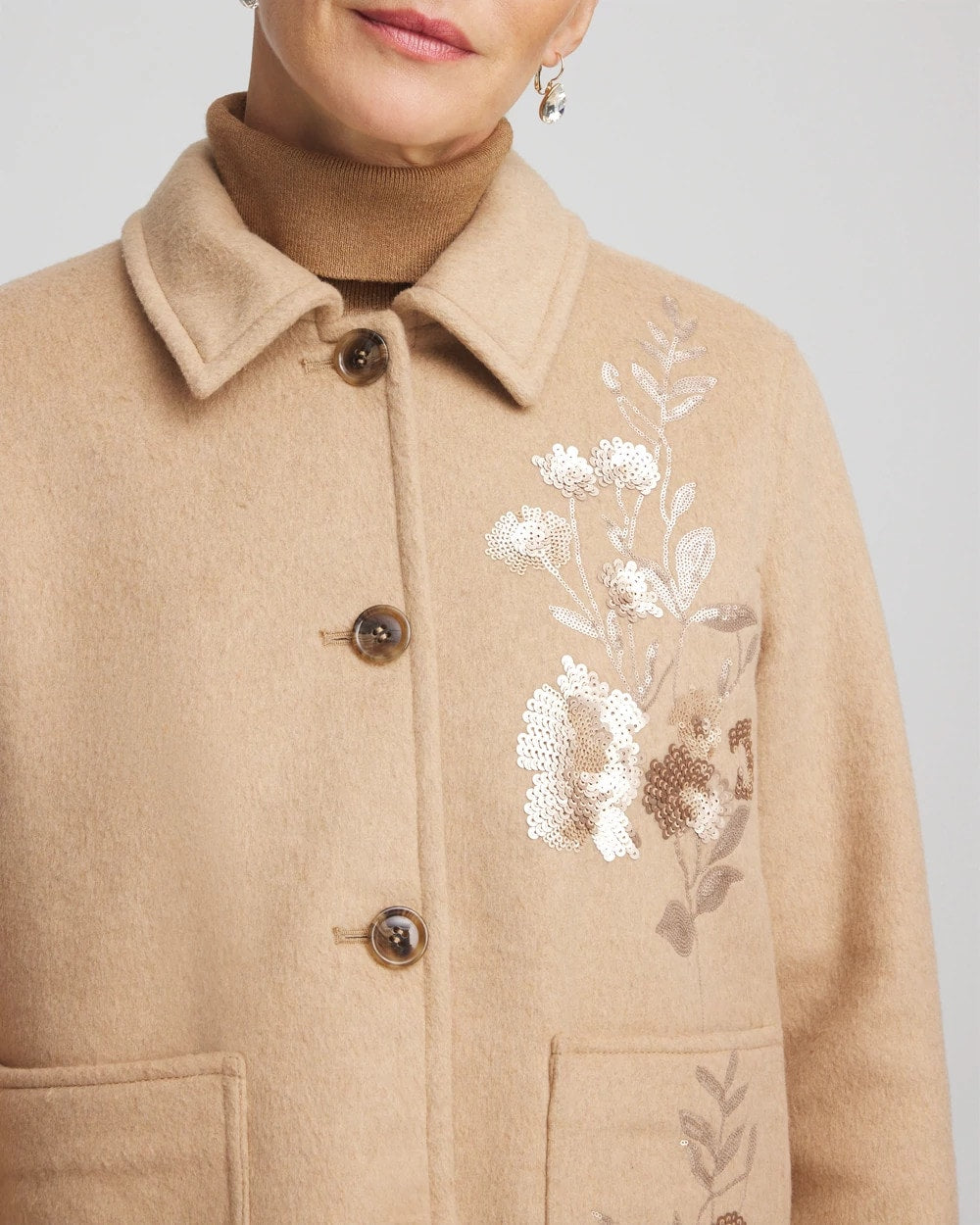Embroidered Wool Chore Jacket