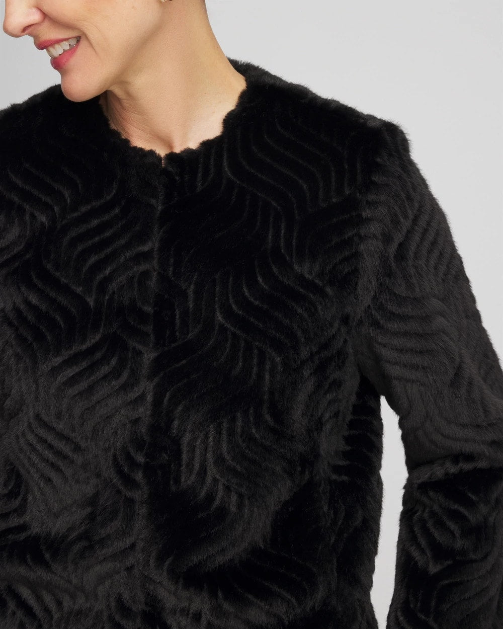 Pattern Fur Jacket