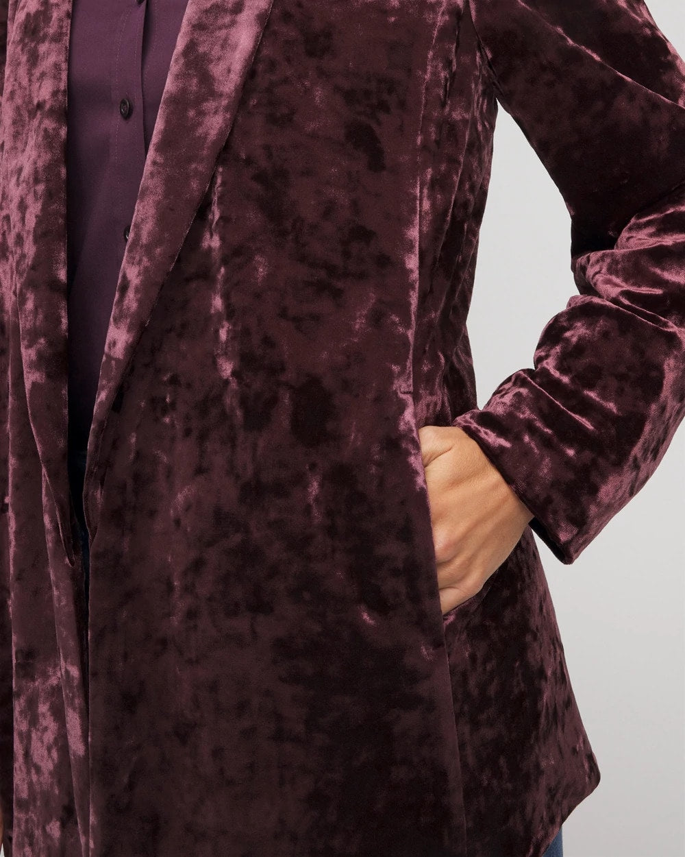 Crushed Velvet Blazer