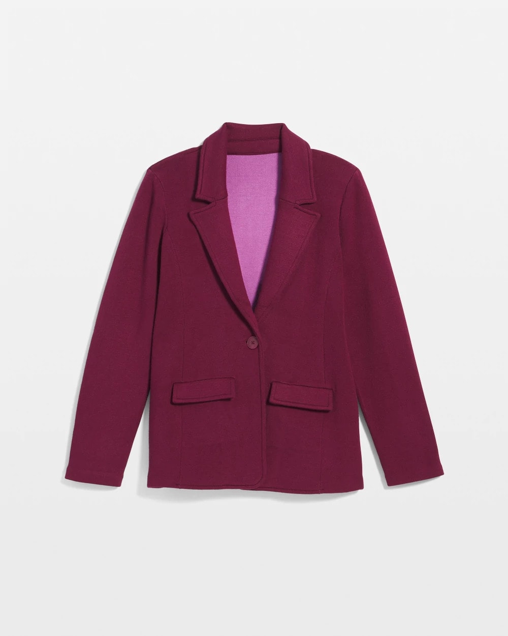 Single-Breasted Sweater Blazer