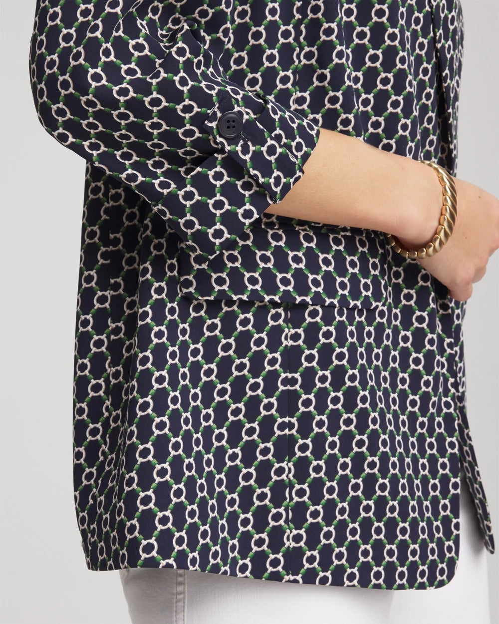 Printed Soft Crepe Blazer