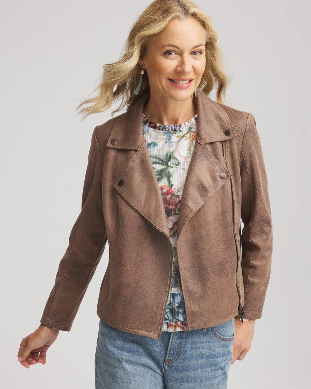 Suede Moto Jacket