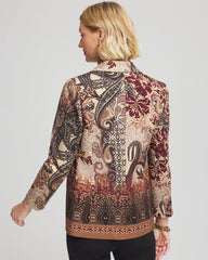 Artisanal Print Ponte Blazer