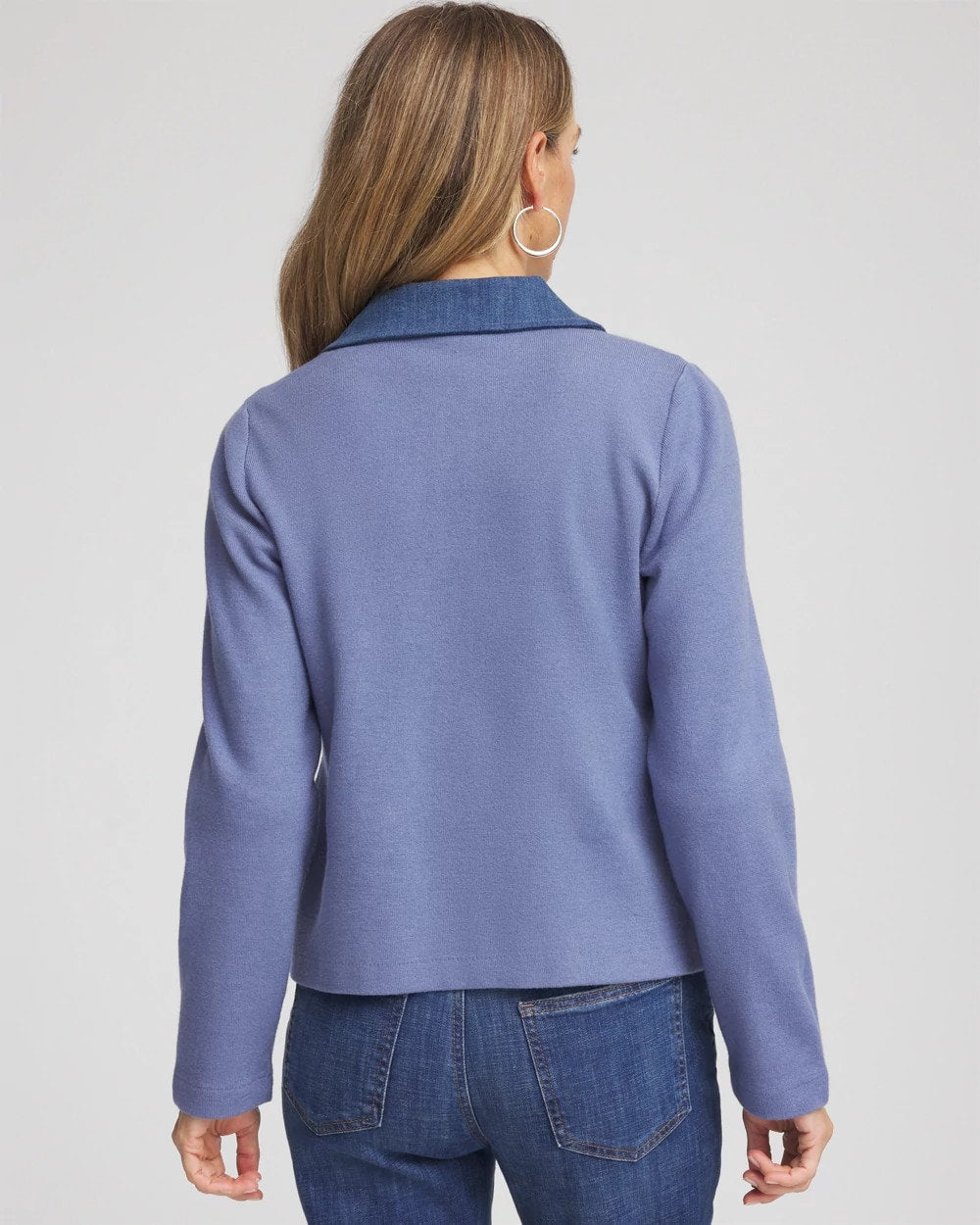 Denim Colorblock Marl Shirt Jacket