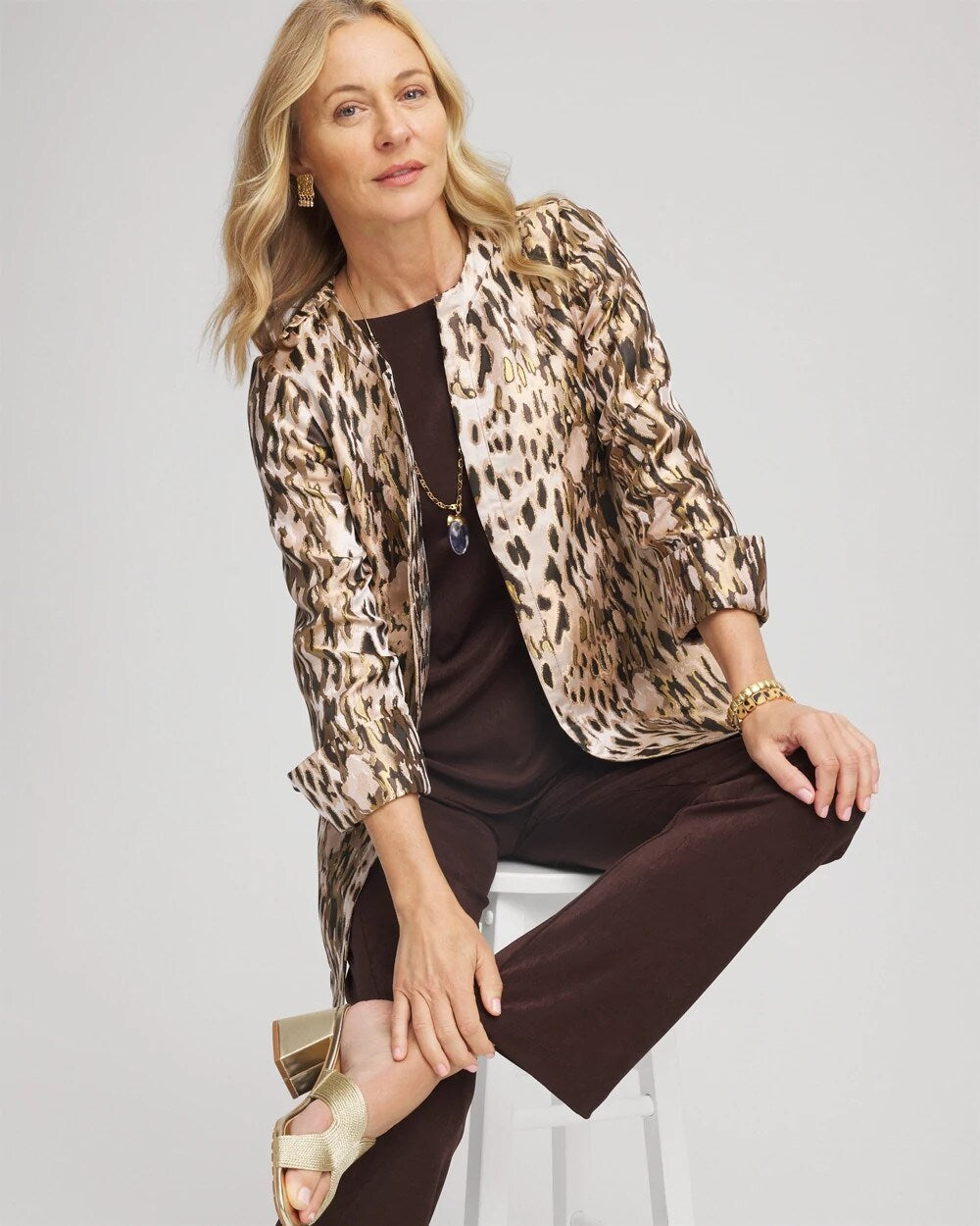 Travelers™ Collection Animal Jacquard Jacket