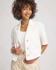 Soft-Stretch Short Cotton Shacket
