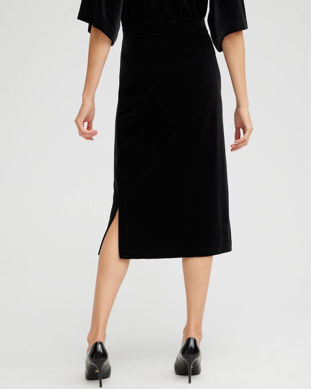 Travelers™ Velvet Midi Skirt