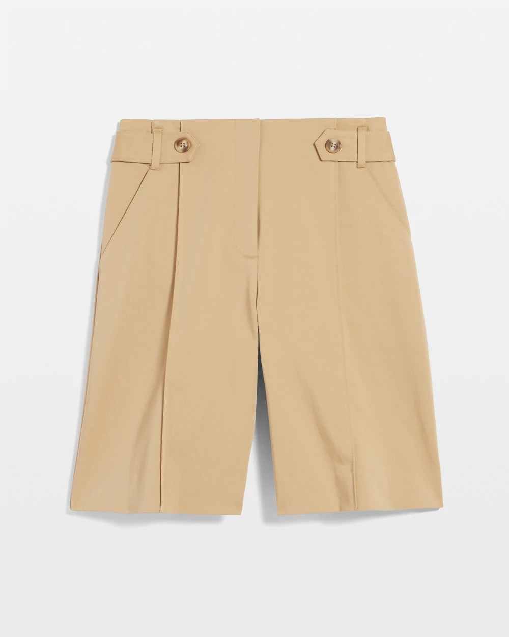 Sateen Tab-Front A-line Shorts