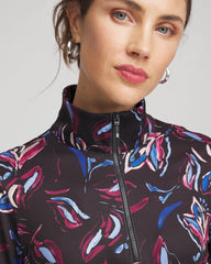 Zenergy® UPF Floral Half-Zip Pullover Top