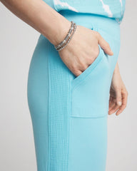 Zenergy® French Terry Gauze-Inset Cropped Pants