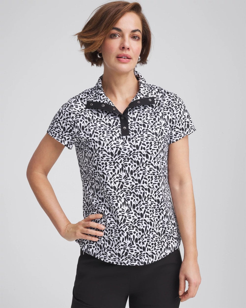 Zenergy® UPF Mockneck Short-Sleeve Top
