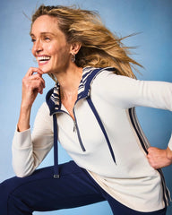Zenergy® Double-Knit Stripe Hood Tunic