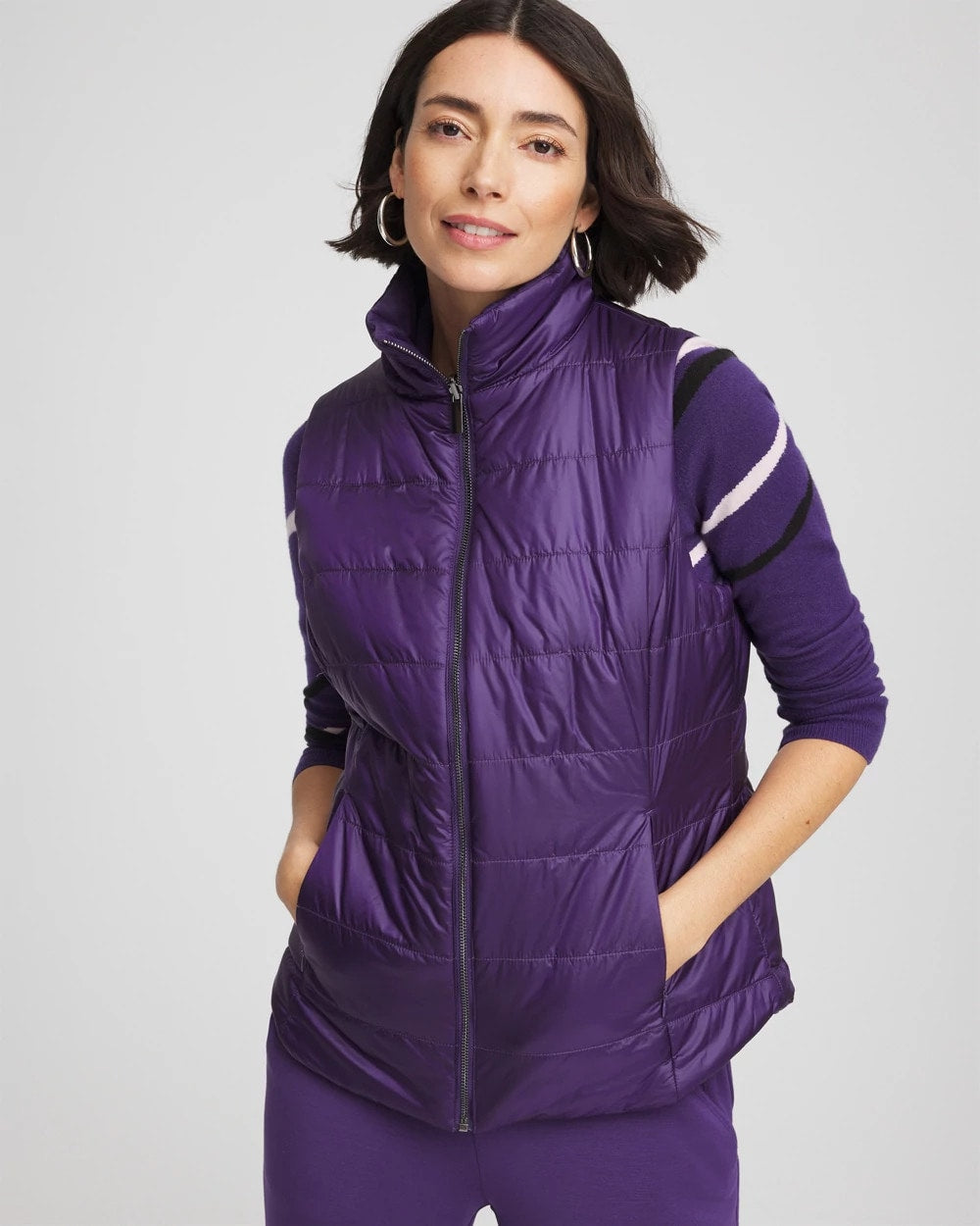 Zenergy® Reversible Velvet Puffer Vest