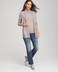 Cashmere Pearl Mockneck Sweater