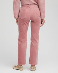 Velveteen Pull-On Flared Jeans