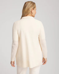Cashmere Pearl-Trim Cardigan