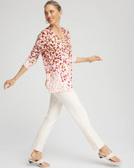 Ombré Printed V-Neck Cardigan