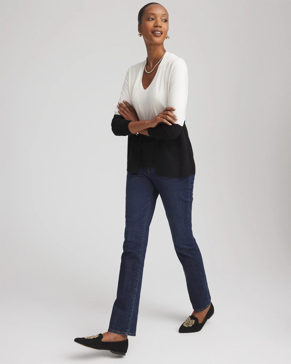 Ella Colorblock Long-Sleeve Cardigan