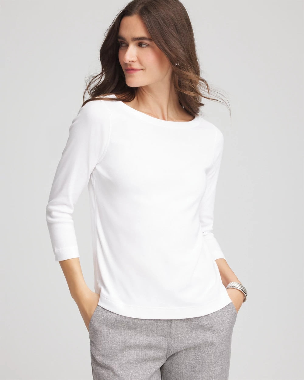 Pima Cotton 3/4 Sleeve Tee
