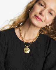 Short Gold Ball Chain Pendant