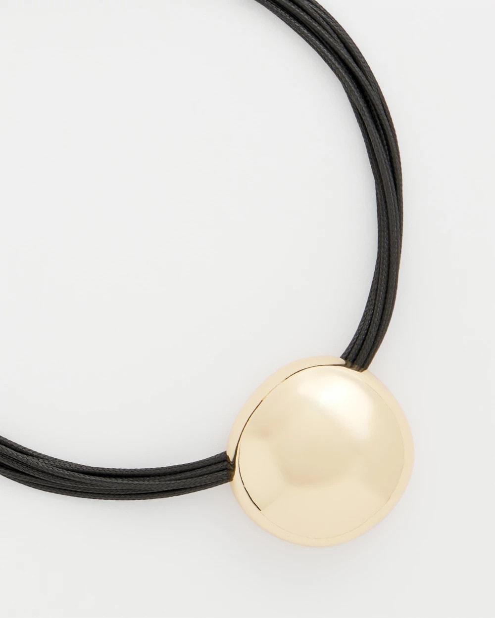 Gold Pendant Cord Necklace